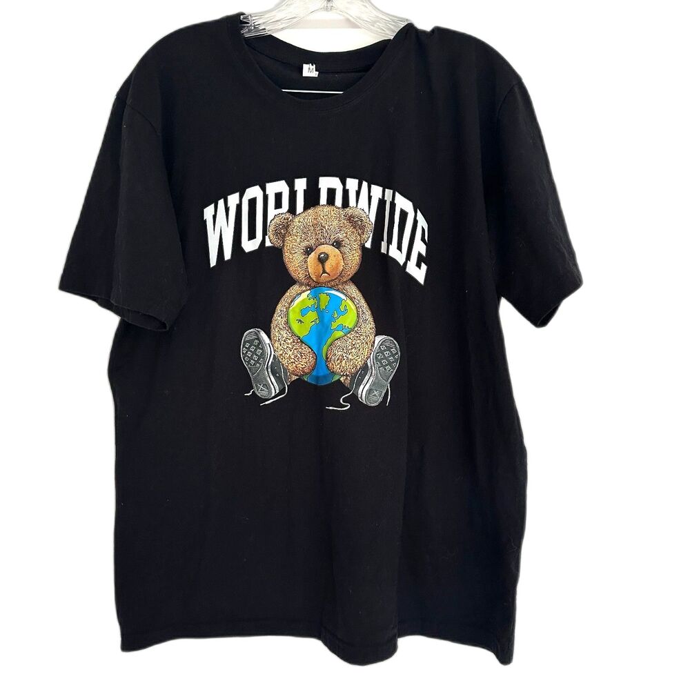 Worldwide Bear Print Heavy Weight T-Shirt Size Men's M
